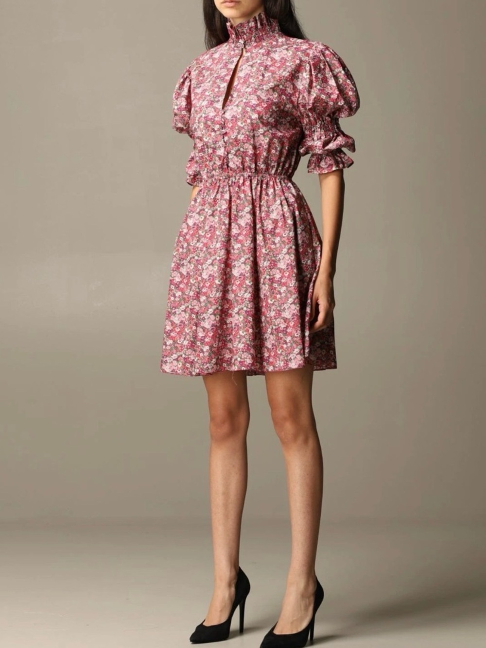 NEW! Philosophy di Lorenzo Serafini Liberty Floral Cotton Mini Dress – 40 (US 4)